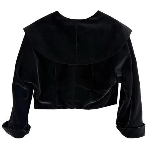 Vintage 60s Black Velvet Crop Jacket and Pencil Skirt Set by Ronbary Classic, XS