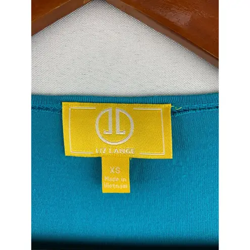 Liz Lange Turquoise Open-Front Cardigan XS Rayon & Spandex Blend