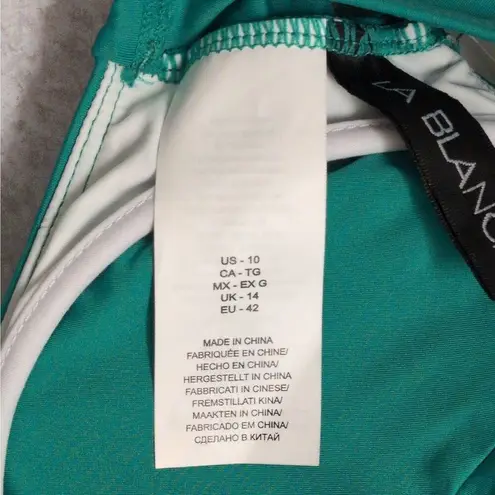 La Blanca Emerald Green Island Goddess Underwire Twist Front Bra Top Size 10 New