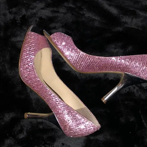 Enzo Angiolini  pink sparkle heels