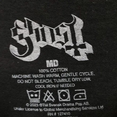 Ghost Papa Emeritus IV Skull and Crossbones Heavy Metal Band T-Shirt Medium