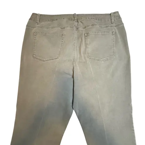 Maurice's Women Olive Green Denim Pants Casual Everyday Style Stretchy Jegging # Size 24W