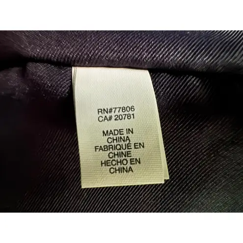 Tommy Hilfiger  Nautical Anchor Canvas Tote Bag Navy & Green with Brown Handles