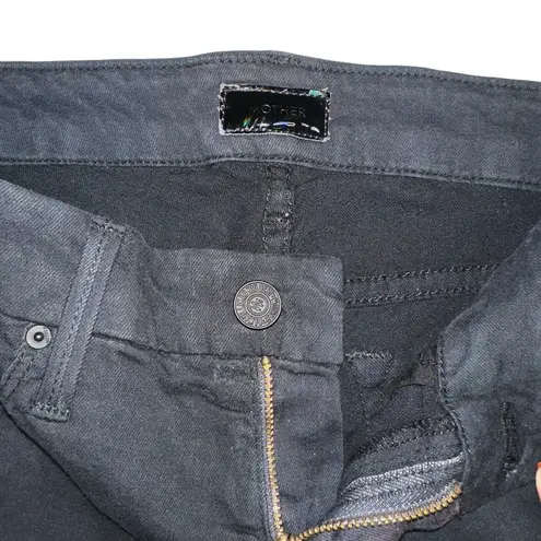 Mother The Looker Sparkle And Purr Black Skinny Jeans 26 in Black Glimmer