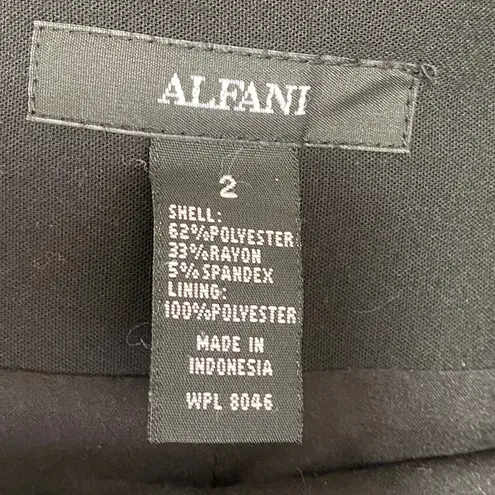 Alfani Solid Black Side Zip Stretch Pencil Skirt Women's Size 2