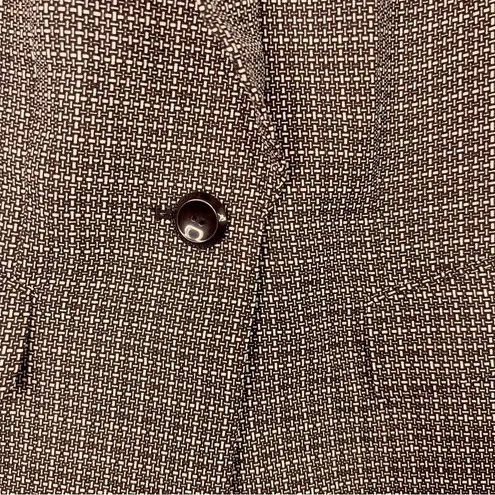 Le Suit Size 8 Black & White Long Sleeve Lined 1 Button Closure Jacket B…