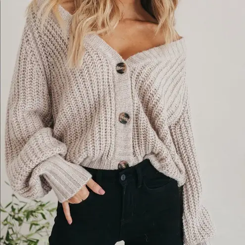 ✨ Jenna Taupe Knit Cardigan✨ Size undefined