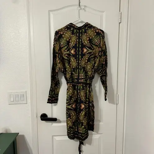 Farm Rio Black Martina Scarf Maxi Chemise Dress