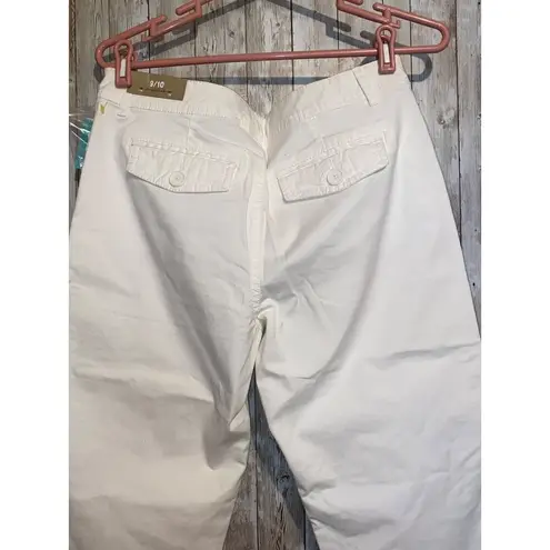 Maurice's Women's  White Capris Cropped Cuffed Pants Size 9/10