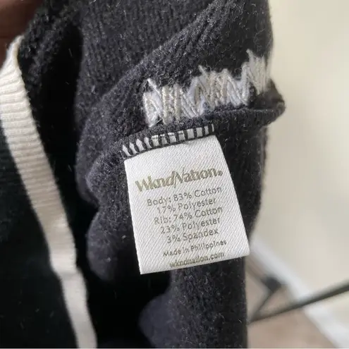 WKND Nation Fleece Turtleneck Tank in Black with Cream Lining