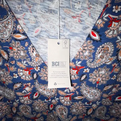 Boden USA Boden Women’s V-Neck Jersey Mini Dress Vintage Paisley Size 12P NWT