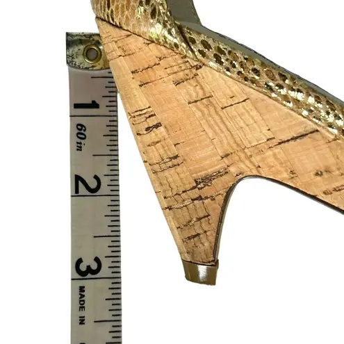 Carlos Santana Starlet Gladiator Gold Glitter Crystal Sandals Shoes Size 8