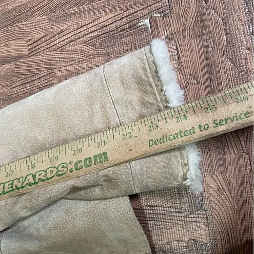 Vintage Y2K Sherpa Suede‎ Coat Tan Barn Ranch Western Womens Large