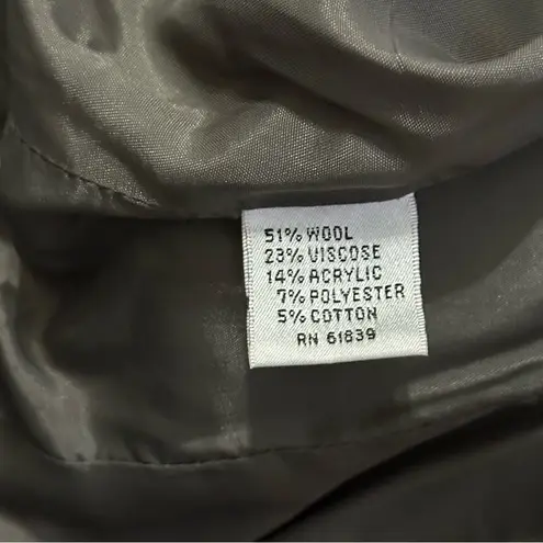 Rickie Freeman Teri Jon Women’s Size 4 Gray Blue Tweed Wool Blend Boucle Jacket Black