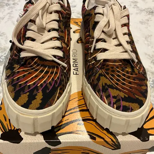 Farm Rio Caramel Macawmouflage Flatform Sneaker New NWT Size 9 EU40 SOLD OUT
