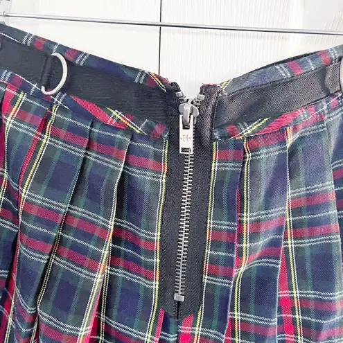 Current Mood Dolls Kill Crimson Dress Code Plaid Mini Skirt Red Size M