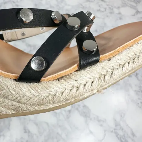 Dolce Vita Maxton Espadrille Wedge Sandal in Black Size 8