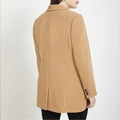 Eloquii The 365 Semi Stretch Two Button Rayon Blazer Jacket Camel 22