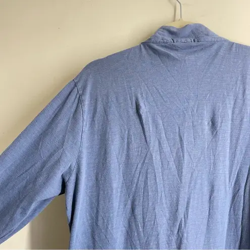 Coyuchi Organic Cotton Long Robe Light Blue size XS/S