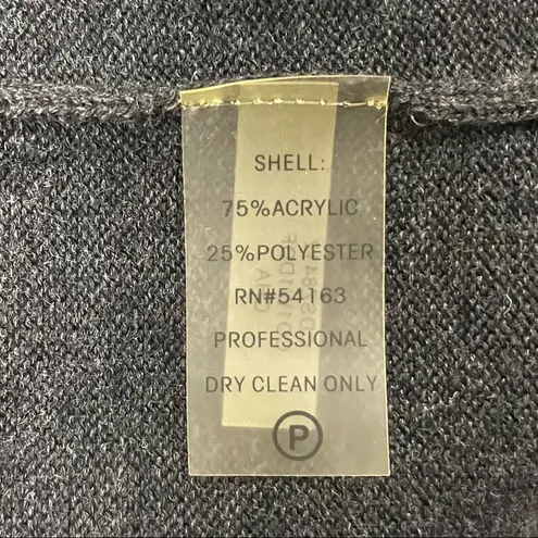 Calvin Klein  Charcoal Gray Knit Sweater Scoop Neck Dolman Sleeve Dress NWT Large