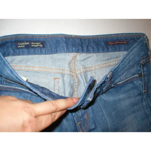 New Womens Designer Citizens of Humanity Bridgitte Jeans 28 USA Straight Leg Blue