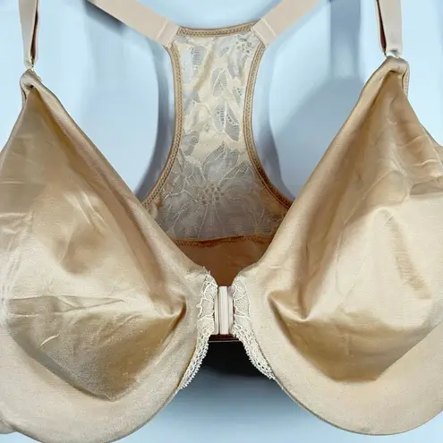 C 35 Lilyette front clasp unlined racerback tan bra size 42DD
