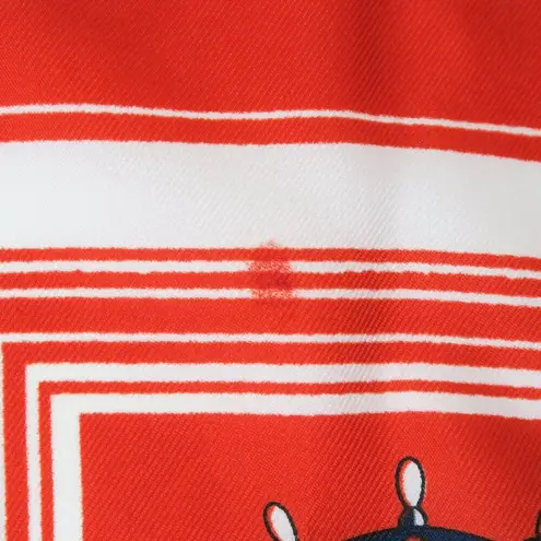 Vintage Red Nautical Silk Square Scarf Wraps