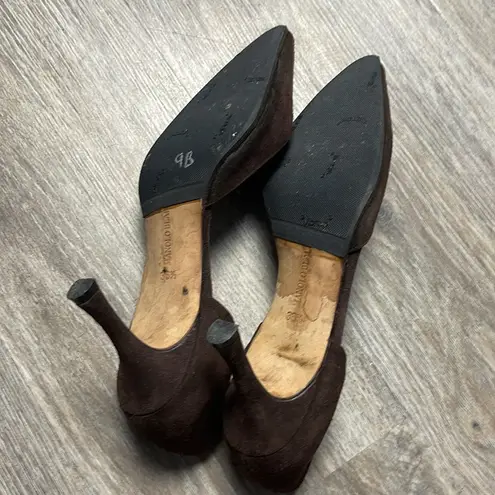 Manolo Blahnik D’Orsay Women's Brown Suede Heels Size 36.5 (US 6.5)