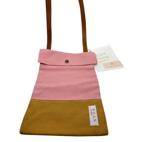 ROAM by 42 Pressed Travel Bag Crossbody Pink Mustard Canvas Purse