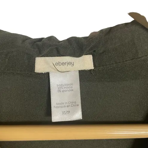 Eberjay Eberjey Gisele Tencel Modal Sleep Shirt in Olive Green/Rose Size XS