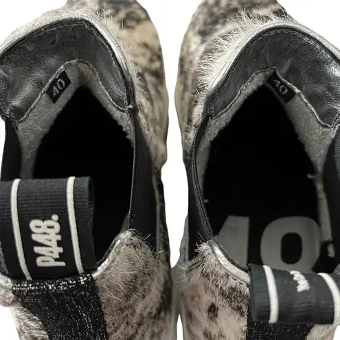 P448 NEW Women's Lucy High Top Calf Hair Pull On Platform Sneakers size 40 EU