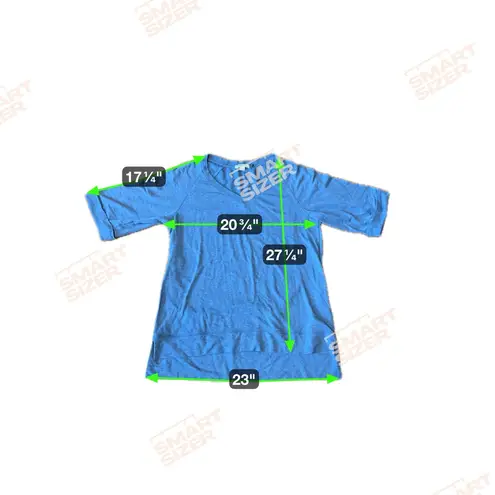 Simply Noelle Blue Elbow Sleeve Top, L/XL