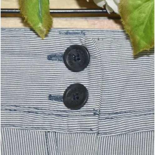 Charter Club Pinstriped Navy Blue & White Capri Crop Pants Size 4 Nautical