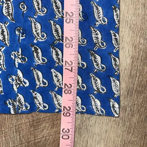 Unbranded Womens Bohemian Mirror Indian Pompom Tie Waist Flared Skirt Blue Small