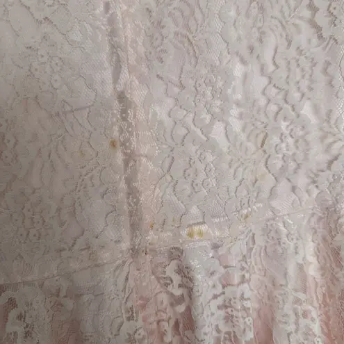 Gunne Sax Jessica McClintock 80s Floral Lace Prairie Dress