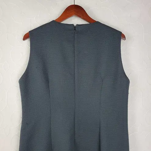 Ellen Tracy Womens Sheath Dress Size 16 Navy Beaded Sequin Statement Collar Mini