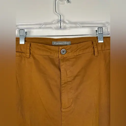 Garnet Hill Burned Orange Cropped Wide Leg Chinos Pants Women’s Sz 18