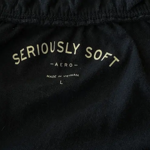 Aero Large Seriously Soft Top Keyhole Neck Flutter Sleeve Floral Embroidery Blue