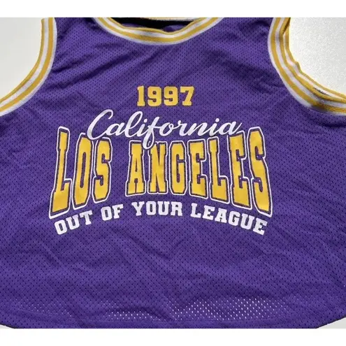 NBA Los Angeles Lakers Jersey Shoulders Cropped Womens T