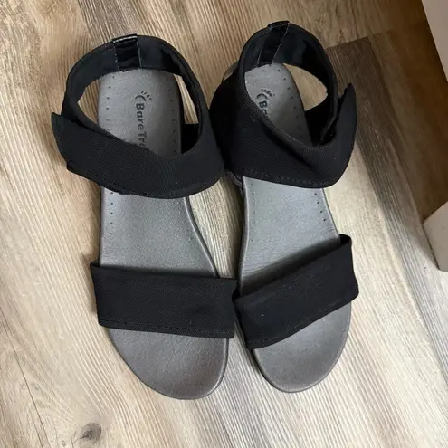 Bare Traps Black Stretch Strap Platform Sandals Size 9M – Comfort Wedge Sandals