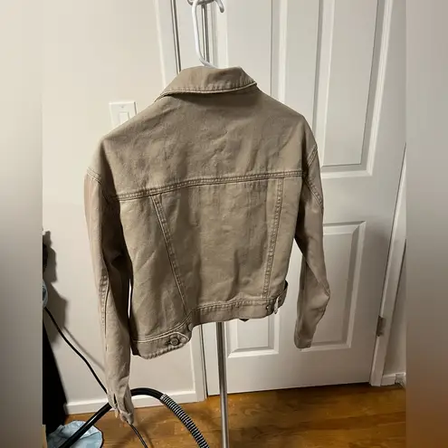 Marshalls NWT Cropped khaki denim jacket