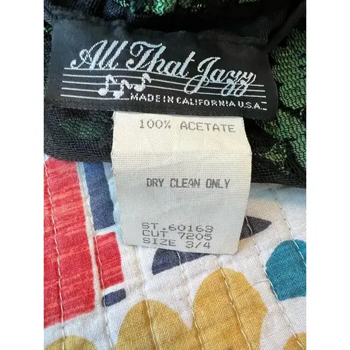 All that jazz Vintage Emerald Green Dress Size: 3 / 4 (Small) 90's 80's Prom