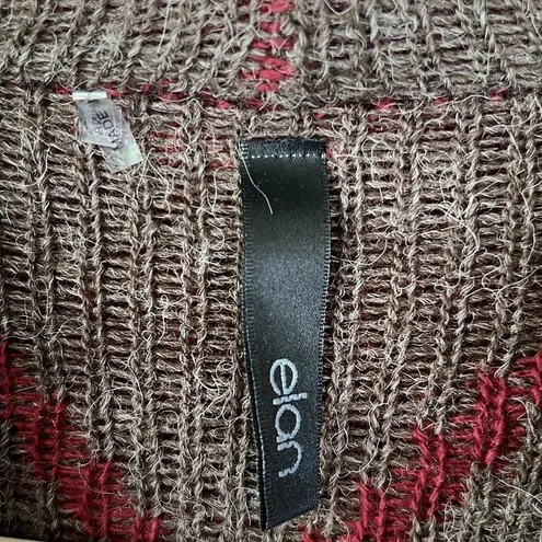 Elan Geometric Western Aztec Hooded Open Wool Cardigan Size M