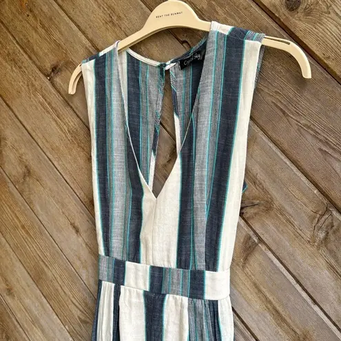 Crystal sky unique shorts romper high low v neck size 11 Blue