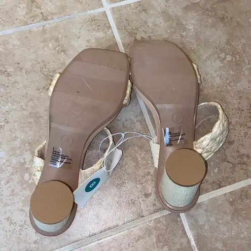 A New Day Tan Raffia Basil Heels | Size 8 - Image 5