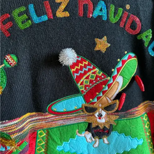 Holiday Time “Feliz Navidad” Ugly Christmas Sweater Women’s 1X (16W–18W)
