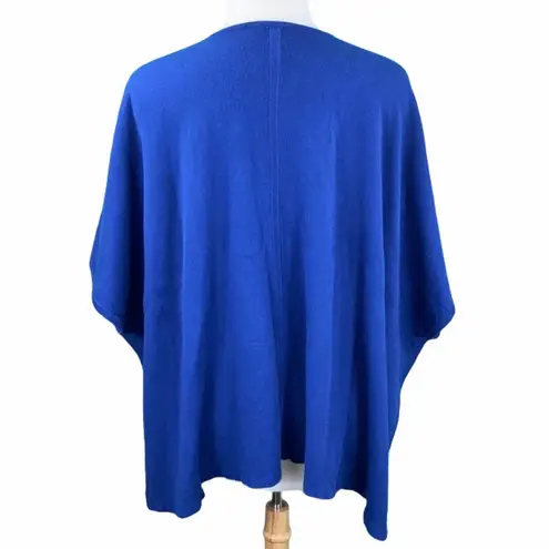 H by Halston Cozy Royal Blue Casual Open Front Knit Cardigan