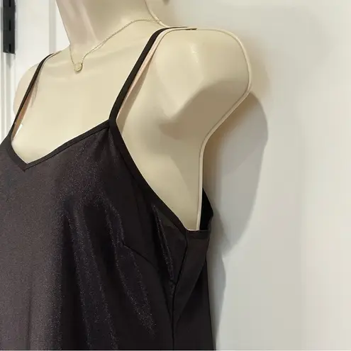 Max Mara Weekend Slip Dress Semi Sheer Sleeveless Black Large Quiet Luxury Chic