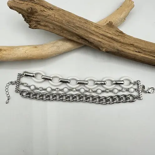 Lia Sophia Wayfarer Three Strand Chain Link Bracelet