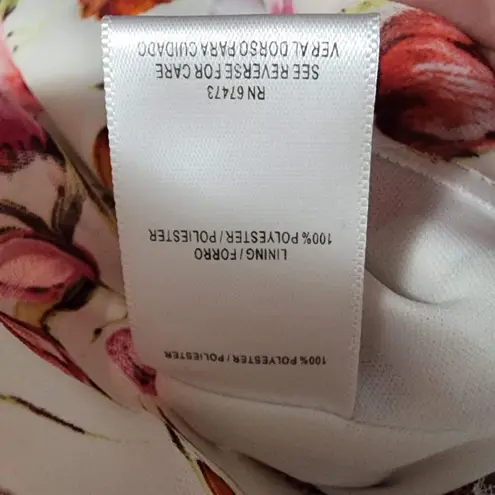 Danny & Nicole floral jacquard stripe midi dress size 4